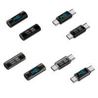 Adaptateur USB C écran d'affichage de puissance LED 140W, 40Gbps PD3.1 testeur de compteur de puissance type-c, avec écran d'affichage numérique adaptateur USB C