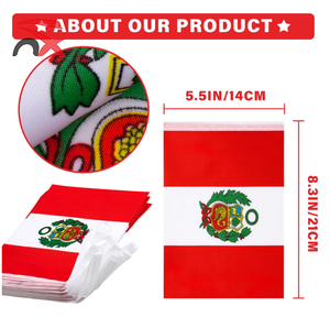 Guirnaldas <span class=keywords><strong>de</strong></span> Banderas Nacionales <span class=keywords><strong>de</strong></span> Perú para Decoración, Venta al Por Mayor para Fanáticos del Fútbol - Product Image 6