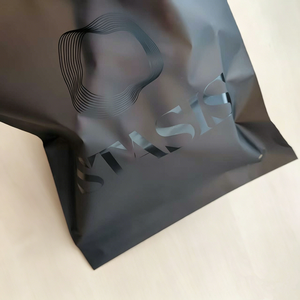 Luxury Semi Clear Black Frosted Plastic Zipper Bags With Custom Brand Print Reusable Matte Zip Lock Garment Packaging Pouch For - Product Image 2