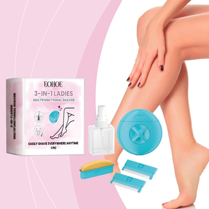 Eohoe มีดโกนอเนกประสงค์สำหรับผู้หญิงแบบ3-in-1ชุดโกนหนวดทำความสะอาดร่างกายอ่อนโยนผลิตภัณฑ์เพื่อสุขอนามัยของผู้หญิง - Product Image 2