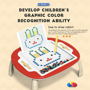 ของเล่นกระดานวาดลูกปัดแม่เหล็กปากกาเขียนขนาดเล็กตั้งโต๊ะใหม่ขาแข็งแรงทนทาน - Product Image 3