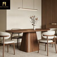 Ensemble de table à manger en bois longue de style nordique, table à manger décorative japonaise Wabi Sabi pour hôtel, villa, maison, 6 personnes