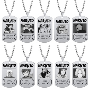 Collier Anime <span class=keywords><strong>Akatsuki</strong></span> Itachi <span class=keywords><strong>Kakashi</strong></span> Uzumaki Ninja Pendentif en Acier Titane Tendance Accessoire de Cosplay pour Homme et Femme - Product Image 2