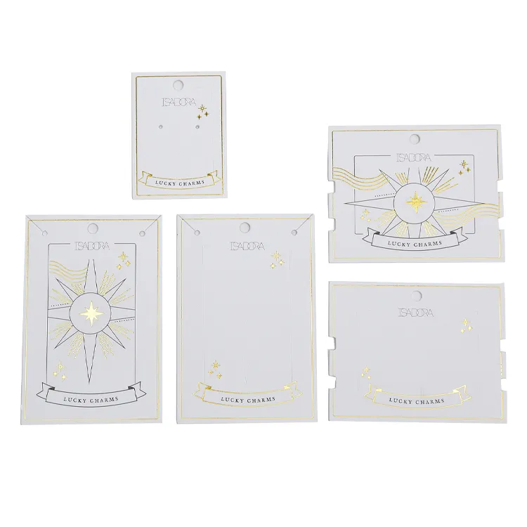 Pabrik kustom kemasan anting-anting pemegang kartu Punch anting-anting tampilan kartu cetak logo Terima kasih tampilan perhiasan kartu template