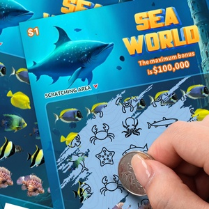Winning Numbers Super Jackpot Scratch Win Lottery Digital Printing Scratch Card Custom Lottery Scratch <b>Tickets</b> - Product Image 1