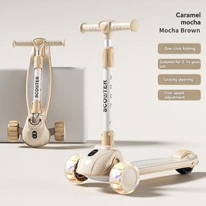 Trottinette pour enfants réglable et pliable avec 3 roues LED clignotantes, style moderne pour les jeux en plein air, pour les enfants de 3 à 12 <span class=keywords><strong>ans</strong></span> - Product Image 5