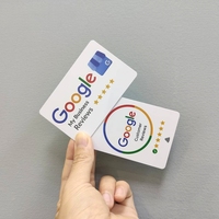 بطاقة ذكية مخصصة من البي في سي بتقنية NFC، روابط مراجعات جوجل، بطاقة ولاء رقمية للأعمال مقاومة للماء بتردد 1356 ميجاهرتز
