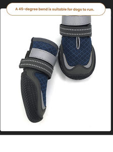 Botas de lluvia para perros Yearning Dog, suela suave, transpirables, de felpa, de goma, impermeables, antideslizantes, para exteriores (cuatro piezas de un conjunto) - Product Image 3