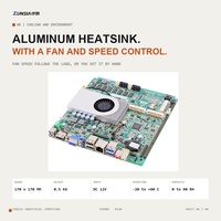 Papan Mini ITX Berpendingin Kipas untuk Kontrol Industri 4 COM GPIO 2 Mini PCIe Panel Sentuh VGA HD 1.4 EDP DC 12V Mainboard