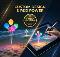 CAIQI Support de lumière LED RVBW coloré pour ballons, étanche IP65, CRI60, rechargeable, garantie 2 ans, lumière du jour 6000K, extérieur, plage