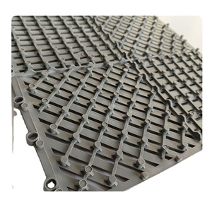 Alfombrilla de ducha de PVC antideslizante para empalme de azulejos, alfombrilla de cojín para exteriores para baño, cubierta, desagüe, piscina, patio, balcón, perrera gris - Product Image 1