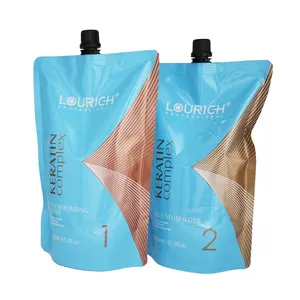 LOURICH Professional Permanent Glattes Haar Set Perm Lotion Glätte isen & Neutral izer Glättung creme