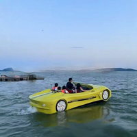Hydro-Jet Car, un bateau électrique à grande vitesse en fibre de verre pour quatre personnes, idéal pour le tourisme et les excursions.