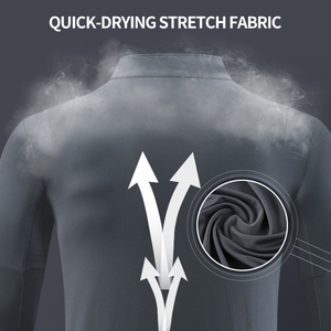 In Stock Men's Fitness Stand Collar Sports Sweatshirt Half Zipper <strong>Reflective</strong> Long Sleeve Quick Dry Running <strong>Top</strong> - Product Image 3