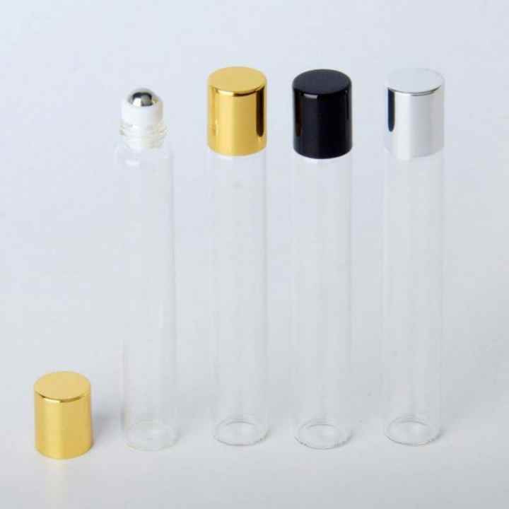 Perfume Sample Cosmetic Packaging Travel Cylinder Transparent Roller Mini Spray Empty 10ml 30ml 50ml Glass Perfume Bottle Box