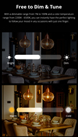 SONOFF B02-F-ST64, bola lampu LED cerdas filamen penghemat energi tampilan Vintage, saklar kontrol aplikasi Wifi, LED pintar AC
