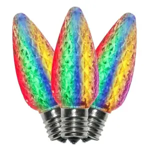 Outdoor christmas decoration UL 120V E17 base c9 diode led RGB holiday light bulbs