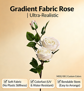 3 têtes d'iris artificielles en plastique blanc souple, ultra-réalistes, résistantes aux UV, avec tige pliable, pour la maison, les mariages, les hôtels, les fêtes, les bouquets <span class=keywords><strong>de</strong></span> <span class=keywords><strong>mariée</strong></span> - Product Image 6