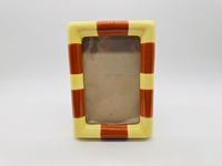 Cadre photo en céramique personnalisé avec impression en relief, forme irrégulière pour utilisation sur table, cadre photo en porcelaine pour décoration intérieure