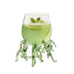 Verres à cocktail transparents en borosilicate faits à la main de 280 ml, sans plomb, coupe Martini, verres à margarita, verrerie de bar réutilisable en gros - Product Image 2