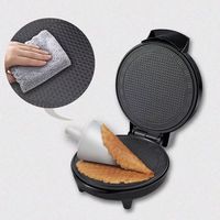 Machine à gaufres pour cornets de crème glacée antiadhésive, électrique, commerciale, en acier inoxydable, pour la cuisson de crêpes et de rouleaux d'œufs