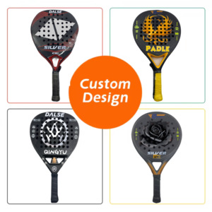 Raquette à pagaie de confort optimal pour jouer rapidement au <span class=keywords><strong>tennis</strong></span> de plage Précision avancée Poids équilibré EVA Grip Metal Padel - Product Image 3