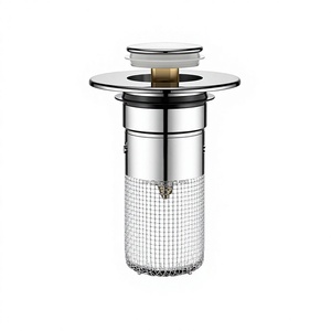 OEM Basin Drain Pop-Up Core Filter Net Press-Type Brass Core Anti-Clog Anti-Odor Leak-Proof Plug for Washbasin Modern Design - Product Image 2
