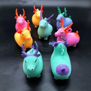 High Quality Squeeze Stress Relief Ball TPR Deer Animal Squishy Stretch Sensory Toy with Yoyo <b>Ring</b> for <b>Kids</b> & Adults - Product Image 3