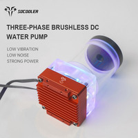 OCOCOO H06D Pompe et Réservoir Combinés 9.6W 690LH Hauteur de Refoulement 4M Réservoir Transparent 65mm 25dB PWM Installation Facile Faible Entretien Refroidissement Liquide DIY pour PC
