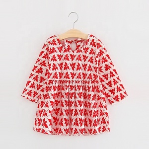 Filles d'été Robes Enfants Plaid Élégant-Princesse Robe Bébé Fille Fleur Imprimé Robe 2 3 4 5 6 7 Ans Enfants Automne Vêtements - Product Image 3