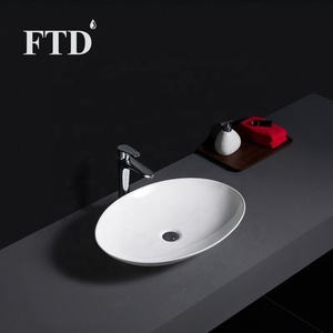 Hiện đại tam giác gốm phòng tắm bồn rửa tay tàu cho khách sạn sử dụng bê tông khuôn rửa Sứ lưu vực truy cập hàng đầu hiện đại - Product Image 3