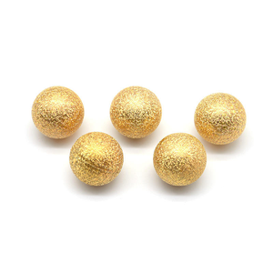 Cuentas Metálicas Esmeriladas Chapadas en Oro de 10 mm, Cuentas Redondas para Hacer Pulseras, Componentes de Joyería que Conservan el Color - Product Image 6