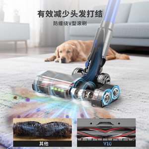 Handheld Vacuum Cleaner V10 201-400W 20.1-25KPA Suction Rod Type With Mite Removal Brush Head For Carpet Cleaning - Product Image 4