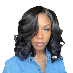 วิกผมสั้นหยิกเป็นลอนสำหรับผู้หญิง ปี 2025 สีดำ แสกข้าง นุ่ม<span class=keywords><strong>ฟู</strong></span> สไตล์บราซิลและเวียดนาม มีสินค้าพร้อมส่ง ขายส่ง - Product Image 4