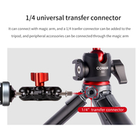Coman Extend Vlog Portable Mini Tripod Cold Shoe Handle Grip untuk Kamera MT20S0 Laris Terjual