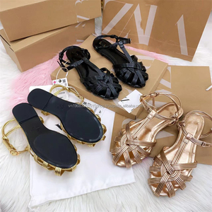 Nuevas Llegadas 2026: Sandalias de Cuero de Lujo para Mujer, Clásicas Tejidas Planas para Verano y Exteriores - Product Image 5