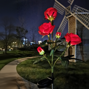 Lumières solaires vibrantes <span class=keywords><strong>en</strong></span> forme de rose, du crépuscule à l'aube, pour jardin, terrasse, balcon, porche, bordure, mariage, fête, fête des fêtes, embellissez vos espaces - Product Image 6