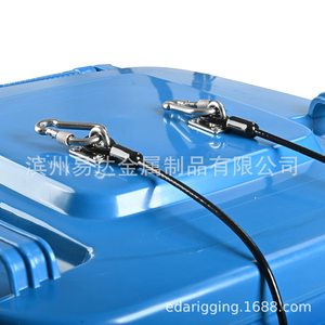 สายรัดล็อคฝาถังขยะสแตนเลสพร้อมลวด ชุดอุปกรณ์ป้องกันหมีสำหรับถังขยะกลางแจ้ง - Product Image 2