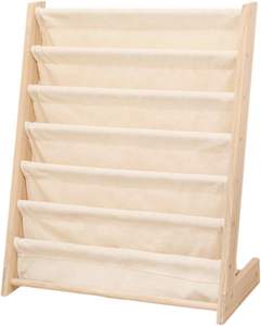 202505 in legno immagine libri di stoccaggio libreria organizzatore scaffali in tessuto <span class=keywords><strong>Rack</strong></span> per camera da letto 75x30x80cm - Product Image 4