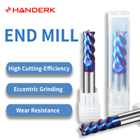 Fresa de extremo de carburo sólido HANDERK HRC65 Fresa de punta cuadrada de 4 flautas para máquina herramienta CNC