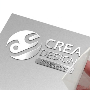 Adhesivo personalizado logotipo de la empresa vinilo impermeable 3D oro Metal UV transferencia pegatinas para cualquier producto embalaje etiquetas pegatinas - Product Image 3