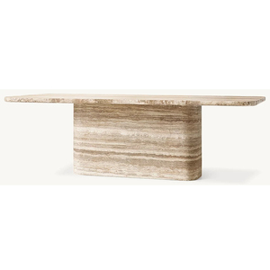 Muebles comerciales de gama alta, sala de estar, mesa de comedor de mármol, textura de hormigón, mesa larga Simple - Product Image 3