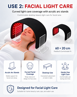 Lampe de Thérapie par Lumière Rouge en Gros pour Usine, Support de Lampe Infrarouge 660nm/850nm pour Soulagement de la Douleur, 168 LED, Minuteur 30 Minutes pour Visage, Corps, Usage Domestique