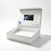 Boîte de présentation vidéo personnalisée avec écran LCD, fermeture magnétique rigide, emballage pour les soins médicaux et la promotion de produits