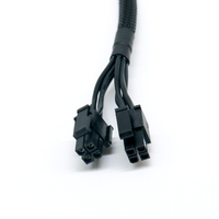 SCONDAR CPU 8 Pin Male Ke Dual 4 Pin Male Power Supply Adapter Lengan Kabel Splitter Ekstensi PSU Kabel Converter untuk Corsair