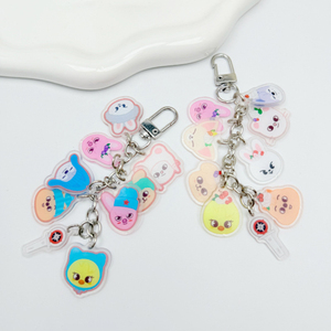 Spot for <b>Anime</b> Pattern Cute String Acrylic Key Chain Bag Backpack Star Peripheral Pendant Decoration Fashion Trend - Product Image 1