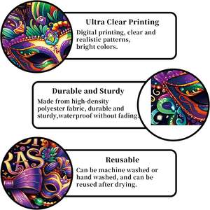 ฉากหลังถ่ายรูปงานมาร์ดิกราส์ <span class=keywords><strong>วัน</strong></span>พุธอันแสนอ้วน งานคาร์นิวัลบราซิล ของตกแต่งงานแฟนซี ป้ายปาร์ตี้ ปรับแต่งได้ - Product Image 6