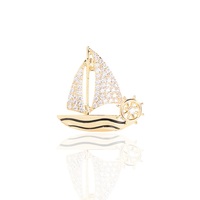 Broche de mode en cuivre et zircon pour femme, vente en gros d'usine, idéale pour le quotidien, les fêtes ou comme cadeau