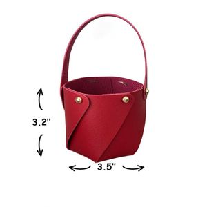 Cajas de Regalo Reutilizables con Asa para Dulces de Boda, Bolsas de Regalo de Cuero PU para Bodas - Product Image 6