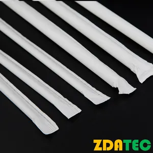 Anpassen von farbigen 6 8 10 12mm kompost ier baren geraden Pla-Strohhalmen Biologisch abbaubare Plastiks troh halme für Boba Bubble Milk Tea